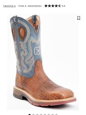 Twisted X Men’s Brown & Blue Western Work Boot